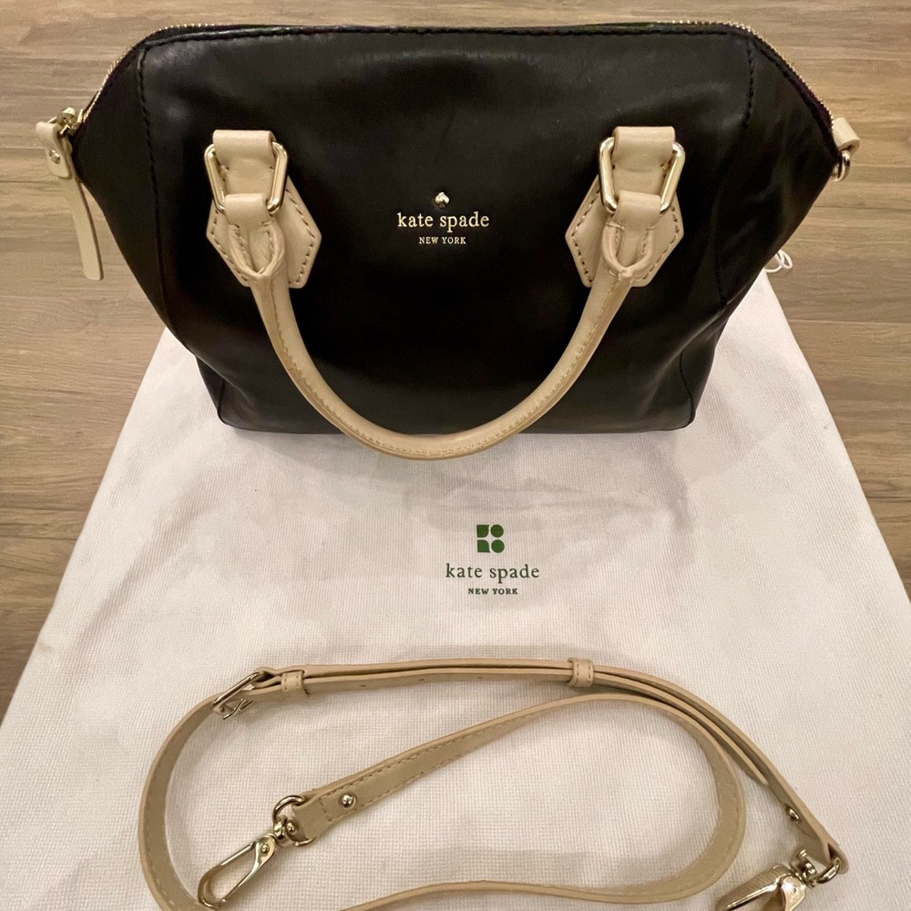 Kate Spade Black and Tan Satchel